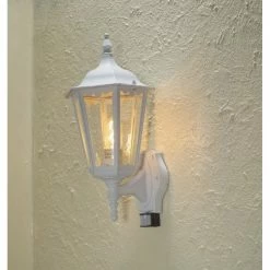 Konstsmide Leuchten Konstsmide Firenze Wandleuchte Weiß, 1-flammig, Bewegungsmelder