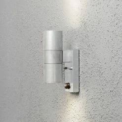 Konstsmide Leuchten Konstsmide Modena Außenwandleuchte Verzinkt, 2-flammig, Bewegungsmelder