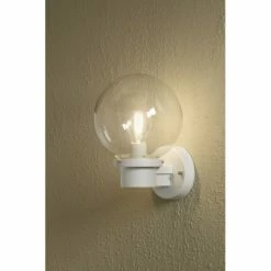 Konstsmide Leuchten Konstsmide Nemi Außenwandleuchte Weiß, 1-flammig, Bewegungsmelder