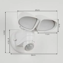 Hofstein Langra Au&szlig;enwandleuchte LED Wei&szlig;, 1-flammig, Bewegungsmelder -Außenleuchten Verkäufe langra aussenwandleuchte h3460276 3