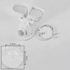 Hofstein Langra Au&szlig;enwandleuchte LED Wei&szlig;, 1-flammig, Bewegungsmelder -Außenleuchten Verkäufe langra aussenwandleuchte h3460276 4