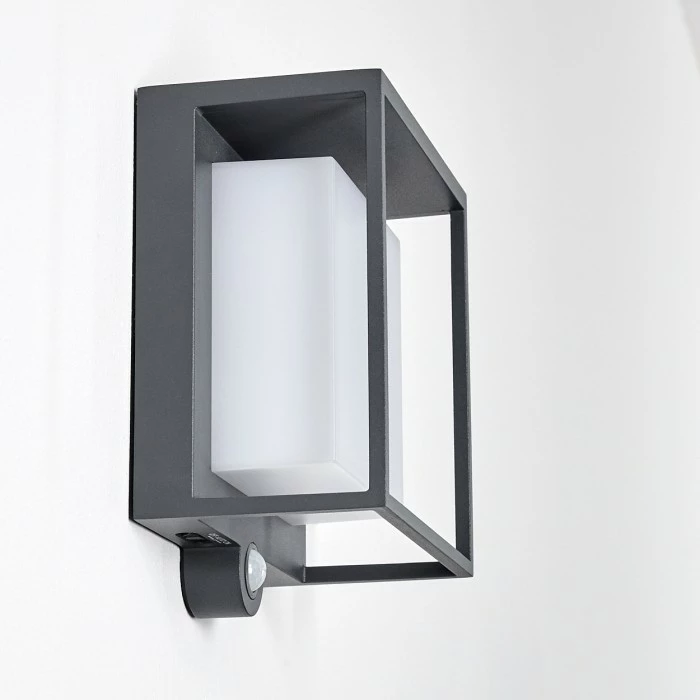 Hofstein Lansing Solar-Außenwandleuchte LED Anthrazit, 1-flammig, Bewegungsmelder 5 Hofstein Lansing Solar-Außenwandleuchte LED Anthrazit, 1-flammig, Bewegungsmelder – Bild 5