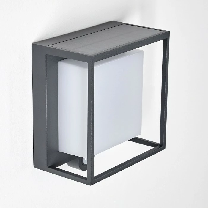 Hofstein Lansing Solar-Außenwandleuchte LED Anthrazit, 1-flammig, Bewegungsmelder 7 Hofstein Lansing Solar-Außenwandleuchte LED Anthrazit, 1-flammig, Bewegungsmelder – Bild 7