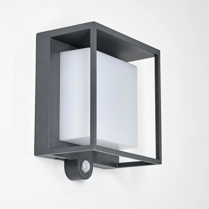 Hofstein Lansing Solar-Außenwandleuchte LED Anthrazit, 1-flammig, Bewegungsmelder 8 Hofstein Lansing Solar-Außenwandleuchte LED Anthrazit, 1-flammig, Bewegungsmelder – Bild 8