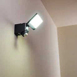 Hofstein Larvik Außenwandleuchte LED Anthrazit, 1-flammig, Bewegungsmelder -Außenleuchten Verkäufe larvik aussenwandleuchte h3303375 do1 12