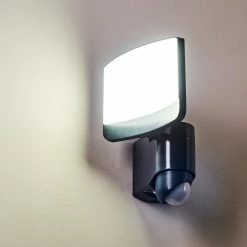 Hofstein Larvik Außenwandleuchte LED Anthrazit, 1-flammig, Bewegungsmelder -Außenleuchten Verkäufe larvik aussenwandleuchte h3303375 do1 3