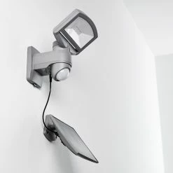 Hofstein Larvik Solar-Au&szlig;enwandleuchte LED Grau, 1-flammig, Bewegungsmelder -Außenleuchten Verkäufe larvik solar aussenwandleuchte h3303900 do1 13