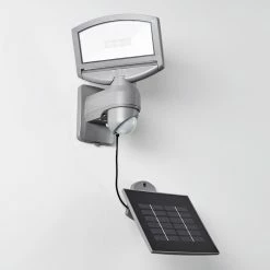Hofstein Larvik Solar-Au&szlig;enwandleuchte LED Grau, 1-flammig, Bewegungsmelder -Außenleuchten Verkäufe larvik solar aussenwandleuchte h3303900 do1 14