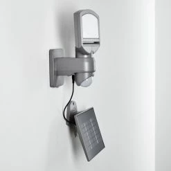 Hofstein Larvik Solar-Au&szlig;enwandleuchte LED Grau, 1-flammig, Bewegungsmelder -Außenleuchten Verkäufe larvik solar aussenwandleuchte h3303900 do1 17