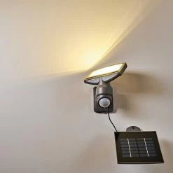 Hofstein Larvik Solar-Au&szlig;enwandleuchte LED Grau, 1-flammig, Bewegungsmelder -Außenleuchten Verkäufe larvik solar aussenwandleuchte h3303900 do1 7