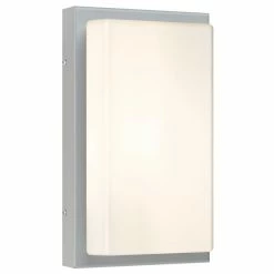 LCD Arber Außenwandleuchte LED Grau, 1-flammig, Bewegungsmelder