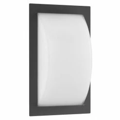 LCD Außenwandleuchte LED Schwarz, 1-flammig, Bewegungsmelder