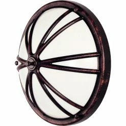 LCD Ehringen Außenwandleuchte Schwarz, Kupferfarben, 1-flammig, Bewegungsmelder