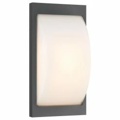 LCD Emden Außenwandleuchte Schwarz, 1-flammig, Bewegungsmelder