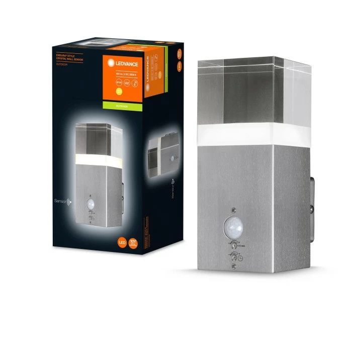 LEDVANCE ENDURA Außenwandleuchte Edelstahl, 1-flammig, Bewegungsmelder 2 LEDVANCE ENDURA Außenwandleuchte Edelstahl, 1-flammig, Bewegungsmelder – Bild 2