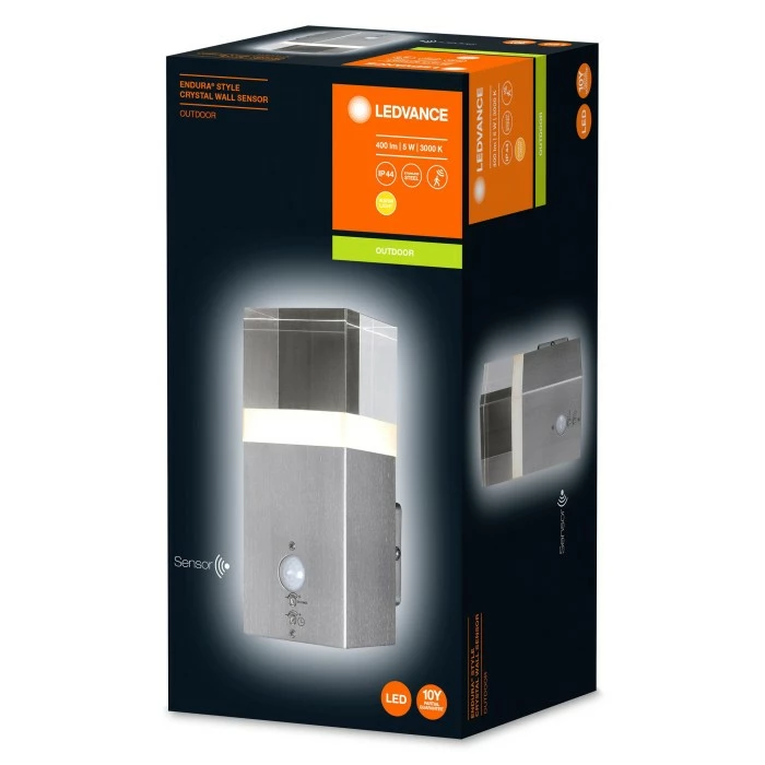 LEDVANCE ENDURA Außenwandleuchte Edelstahl, 1-flammig, Bewegungsmelder 3 LEDVANCE ENDURA Außenwandleuchte Edelstahl, 1-flammig, Bewegungsmelder – Bild 3