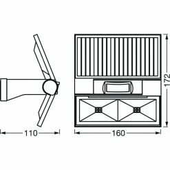 LEDVANCE ENDURA Gartenstrahler Grau, 1-flammig, Bewegungsmelder -Außenleuchten Verkäufe ledvance endura gartenstrahler 4058075576636 3
