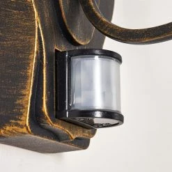 Hofstein Lentua Außenwandleuchte Braun, Gold, 1-flammig, Bewegungsmelder -Außenleuchten Verkäufe lentua aussenwandleuchte h3012437 do2 17