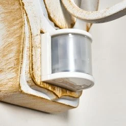 Hofstein Lentua Au&szlig;enwandleuchte Wei&szlig;, Gold, 1-flammig, Bewegungsmelder -Außenleuchten Verkäufe lentua aussenwandleuchte h3012444 do2 13