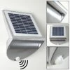 Hofstein Lesum Solar-Außenwandleuchte LED Silber, 1-flammig, Bewegungsmelder