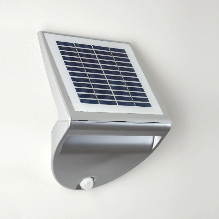 Hofstein Lesum Solar-Außenwandleuchte LED Silber, 1-flammig, Bewegungsmelder 13 Hofstein Lesum Solar-Außenwandleuchte LED Silber, 1-flammig, Bewegungsmelder – Bild 13