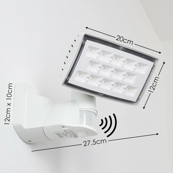 Hofstein Loit Aussenwandleuchte LED Weiß, 1-flammig, Bewegungsmelder 2 Hofstein Loit Aussenwandleuchte LED Weiß, 1-flammig, Bewegungsmelder – Bild 2