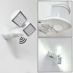 Hofstein Loit Aussenwandleuchte LED Weiß, 2-flammig, Bewegungsmelder