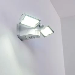 Hofstein Loit Aussenwandleuchte LED Wei&szlig;, 2-flammig, Bewegungsmelder -Außenleuchten Verkäufe loit aussenwandleuchte h3270219 do2 16