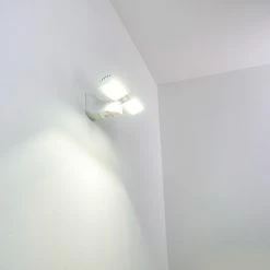 Hofstein Loit Aussenwandleuchte LED Wei&szlig;, 2-flammig, Bewegungsmelder -Außenleuchten Verkäufe loit aussenwandleuchte h3270219 do2 23