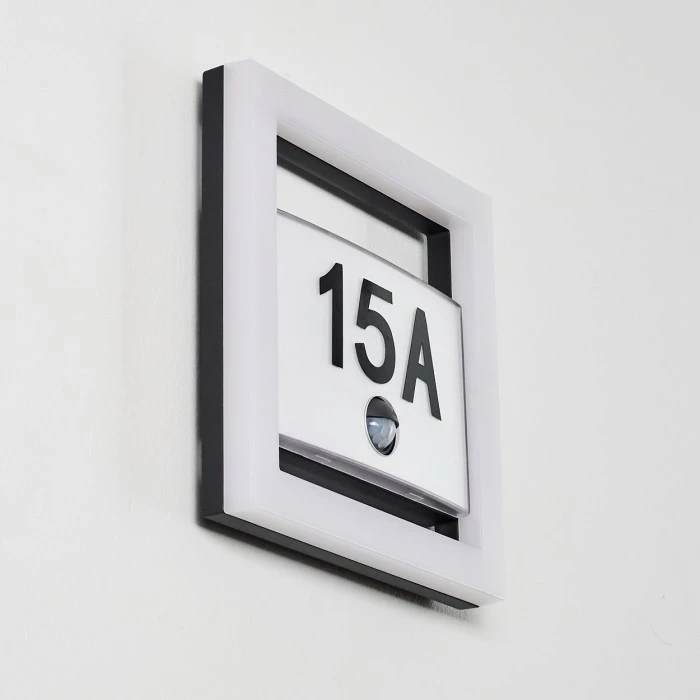 Hofstein Louisville Hausnummernleuchte LED Grau, 1-flammig, Bewegungsmelder 12 Hofstein Louisville Hausnummernleuchte LED Grau, 1-flammig, Bewegungsmelder – Bild 12