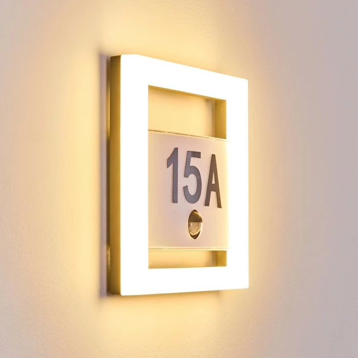 Hofstein Louisville Hausnummernleuchte LED Grau, 1-flammig, Bewegungsmelder 13 Hofstein Louisville Hausnummernleuchte LED Grau, 1-flammig, Bewegungsmelder – Bild 13