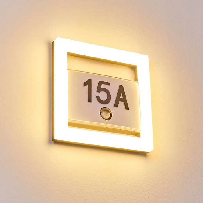 Hofstein Louisville Hausnummernleuchte LED Grau, 1-flammig, Bewegungsmelder 7 Hofstein Louisville Hausnummernleuchte LED Grau, 1-flammig, Bewegungsmelder – Bild 7