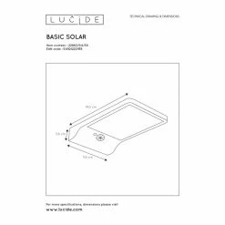 Lucide BASIC Solar-Außenwandleuchte LED Schwarz, 1-flammig, Bewegungsmelder -Außenleuchten Verkäufe lucide basic solar aussenwandleuchte 22862 04 30 5