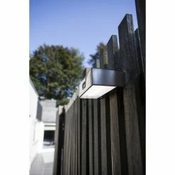 Lutec Lampen Lutec BRICK Solar-Außenwandleuchte LED Edelstahl, 1-flammig, Bewegungsmelder -Außenleuchten Verkäufe lutec brick solar aussenwandleuchte 6908501308 do1 5