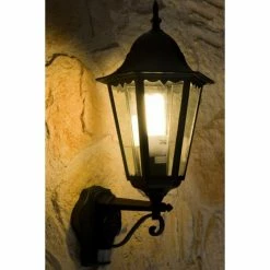 Lutec Lampen Lutec BRISTOL Außenwandleuchte Schwarz, Transparent, Klar, 1-flammig, Bewegungsmelder -Außenleuchten Verkäufe lutec bristol aussenwandleuchte 1331 l pir sw 5