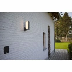 Lutec Lampen Lutec Cuba Außenwandleuchte LED Anthrazit, 1-flammig, Bewegungsmelder