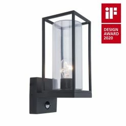Lutec Lampen Lutec Flair Außenwandleuchte Schwarz, 1-flammig, Bewegungsmelder -Außenleuchten Verkäufe lutec flair aussenwandleuchte 5288802012 7