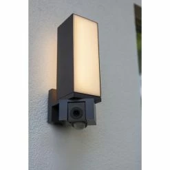 Lutec Lampen CUBA Au&szlig;enwandleuchte LED Anthrazit, 1-flammig, Bewegungsmelder -Außenleuchten Verkäufe lutec lampen cuba aussenwandleuchte 5193812118 5