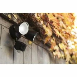 Lutec Lampen DRACO Außenwandleuchte LED Schwarz, 1-flammig, Bewegungsmelder