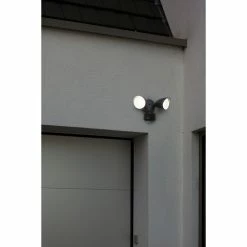 Lutec Lampen DRACO Au&szlig;enwandleuchte LED Schwarz, 1-flammig, Bewegungsmelder -Außenleuchten Verkäufe lutec lampen draco aussenwandleuchte 7622220012 9