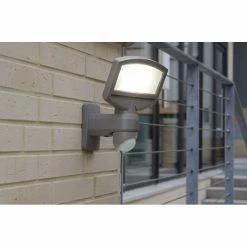 Lutec Lampen SUNSHINE Außenwandleuchte LED Silber, 1-flammig, Bewegungsmelder -Außenleuchten Verkäufe lutec lampen sunshine aussenwandleuchte p 9016 si 9