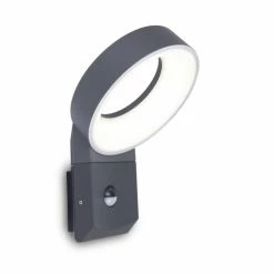 Lutec Lampen Lutec MERIDIAN Außenwandleuchte LED Anthrazit, 1-flammig, Bewegungsmelder