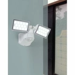 Lutec Lampen Lutec PERI Aussenwandstrahler LED Weiß, 2-flammig, Bewegungsmelder