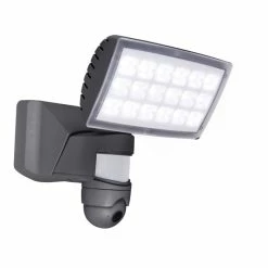 Lutec Lampen Lutec PERI CAM Aussenwandleuchte LED Anthrazit, 1-flammig, Bewegungsmelder