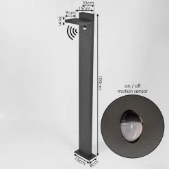 Hofstein Lyckan Wegeleuchte LED Anthrazit, 1-flammig, Bewegungsmelder -Außenleuchten Verkäufe lyckan wegeleuchte h3447055 3