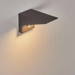 Hofstein Matlava Außenwandleuchte LED Anthrazit, Weiß, 1-flammig, Bewegungsmelder -Außenleuchten Verkäufe matlava aussenwandleuchte h3393208 12