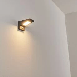 Hofstein Matlava Außenwandleuchte LED Anthrazit, Weiß, 1-flammig, Bewegungsmelder -Außenleuchten Verkäufe matlava aussenwandleuchte h3393208 7