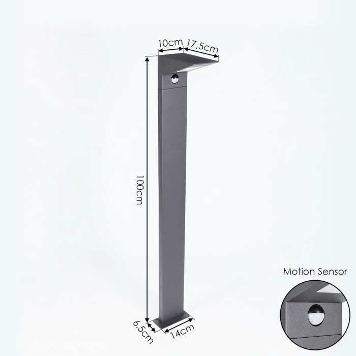 Hofstein Matlava Wegeleuchte LED Anthrazit, 1-flammig, Bewegungsmelder 4 Hofstein Matlava Wegeleuchte LED Anthrazit, 1-flammig, Bewegungsmelder – Bild 4