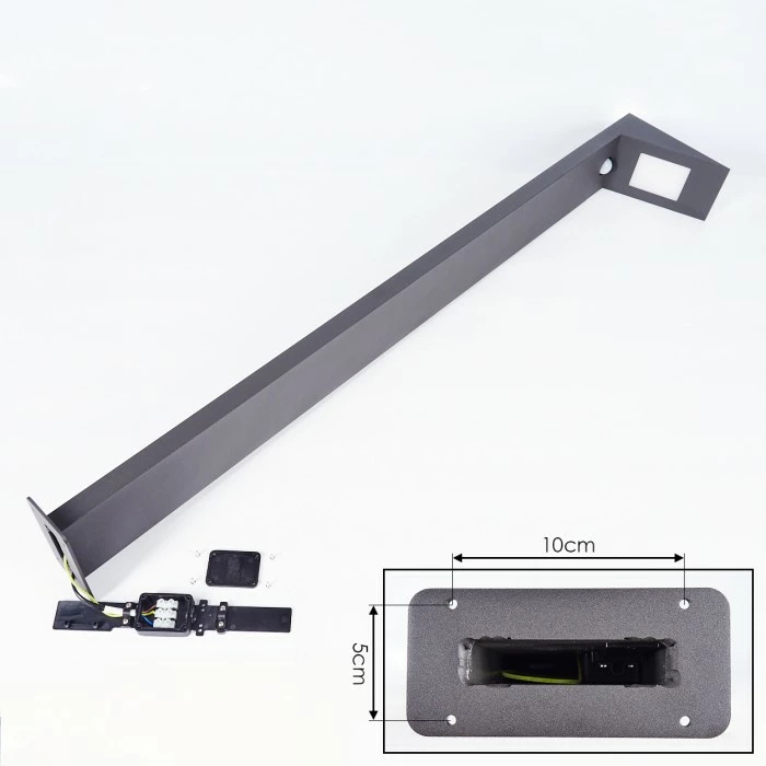 Hofstein Matlava Wegeleuchte LED Anthrazit, 1-flammig, Bewegungsmelder 5 Hofstein Matlava Wegeleuchte LED Anthrazit, 1-flammig, Bewegungsmelder – Bild 5