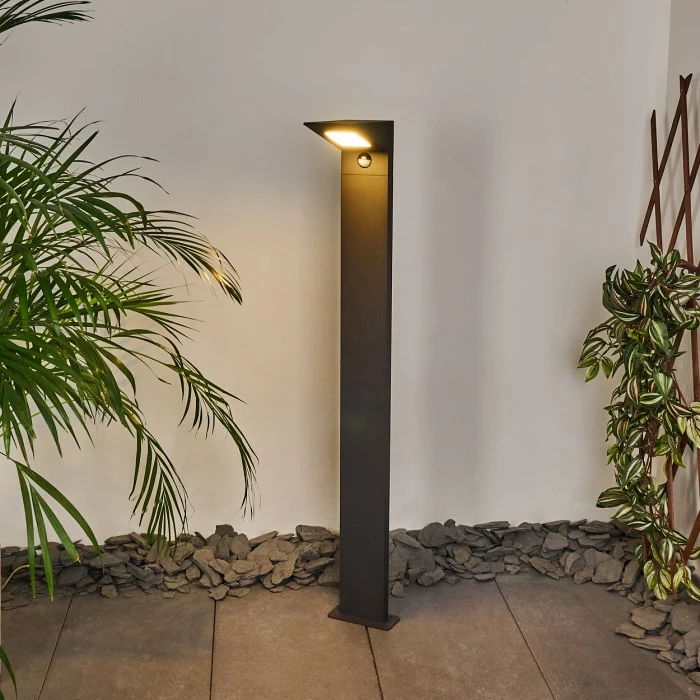 Hofstein Matlava Wegeleuchte LED Anthrazit, 1-flammig, Bewegungsmelder 7 Hofstein Matlava Wegeleuchte LED Anthrazit, 1-flammig, Bewegungsmelder – Bild 7